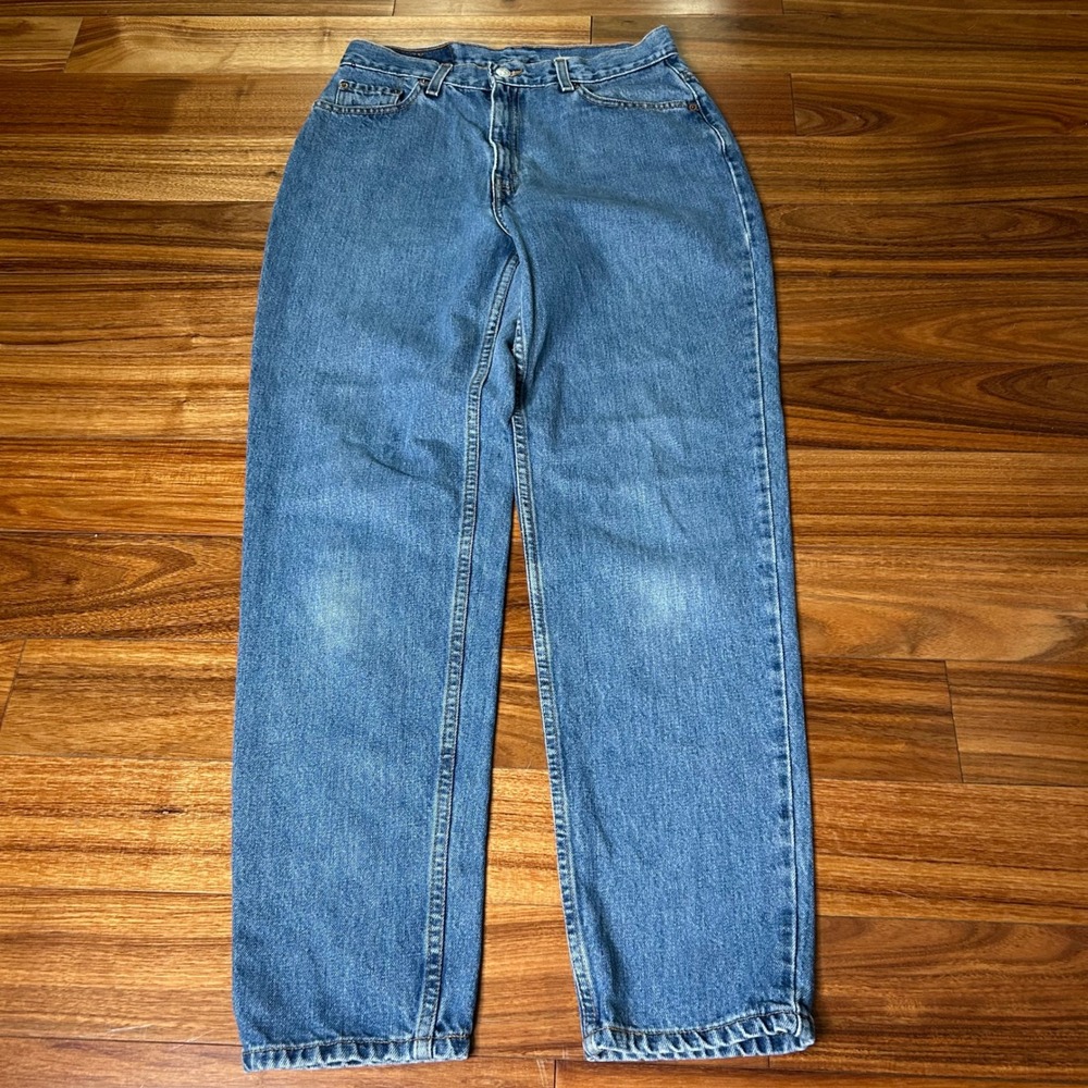 Levi's 512 Women's‎ Jeans Size 12 M Medium Wash Denim Comfort Fit Straight Leg